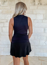 Load image into Gallery viewer, Marie Black Zipper Athletic Dress