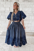 Load image into Gallery viewer, Margot Navy Blouse (FINAL SALE)