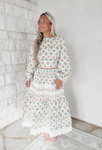 Load image into Gallery viewer, Along The Lines Floral Puff Sleeve Crop Top &amp; Maxi Skirt Set