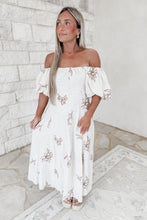 Load image into Gallery viewer, Bermuda Beach Linen Embroidered Floral Midi
