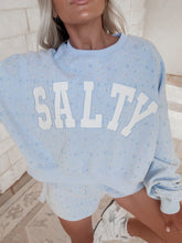 Load image into Gallery viewer, Salty Ditsy Crop Crewneck Sweatshirt &amp; Sweat Short Set