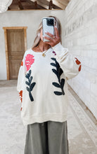 Load image into Gallery viewer, Growing Gardens Flower Patch Oversized Sweatshirt - Natural