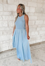 Load image into Gallery viewer, Morning Light Mixed Panel Sweater Knit Tank Dress