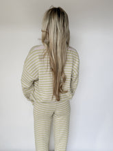 Load image into Gallery viewer, Bound To Be Cozy Striped Sweater &amp; Wide Leg Pant Set - Lavender/Lime Green