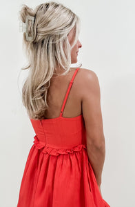 By The Shore Red Romper
