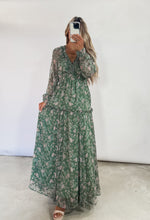 Load image into Gallery viewer, Happened So Sweetly Smocked Floral Maxi - Dusted Eucalyptus
