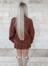 Load image into Gallery viewer, Stay The Path Long Sleeve Tunictop + Pleated Skirt Set - Brown