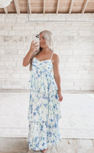 Load image into Gallery viewer, Across The Boardwalk Ruffle Tiered Maxi - Blue