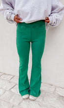 Load image into Gallery viewer, Madison Ribbed Flare Pants - Green (FINAL SALE)