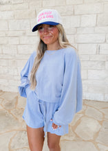 Load image into Gallery viewer, Cassie Blue Knit Romper