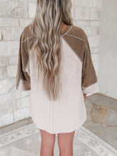Load image into Gallery viewer, Cut Out For It Color Block Washed Cotton Top