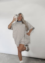 Load image into Gallery viewer, No Reason To Wait Stripe Big Tee Dress - Cream