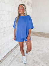 Load image into Gallery viewer, Riley Blue Short Set