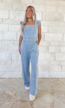 Load image into Gallery viewer, Morgan Ruffled Sleeve Denim Jumpsuit