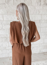 Load image into Gallery viewer, Fall Break Sleeveless Top + Pant Set - Dark Brown