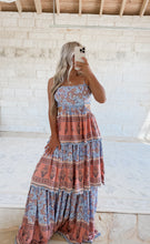 Load image into Gallery viewer, Barbados Night Cutout Tiered Maxi
