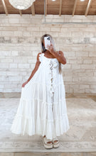 Load image into Gallery viewer, A Sweet Escape Checkered Ruffle Cardigan Dress - Ivory