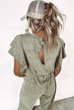 Load image into Gallery viewer, Peyton Olive Ruffled Jumpsuit