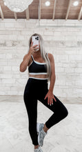 Load image into Gallery viewer, Fastest Mile Layered Bra &amp; Contrast Legging Set - Black