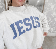 Load image into Gallery viewer, Jesus/God Is Good Reversible Mockneck Sweatshirt