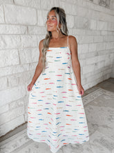 Load image into Gallery viewer, Catch of The Coast Fish Print Sleeveless Midi - Cream
