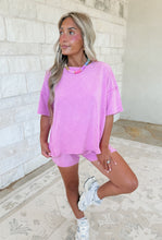 Load image into Gallery viewer, Smooth Strides Acid Washed Short Sleeve Tee &amp; Shorts Set - Mauve