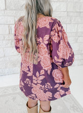 Load image into Gallery viewer, Rose Floral Mini Dress