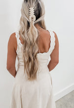 Load image into Gallery viewer, Made My Day Scalloped Edge Top + Midi Skirt Set - Lt. Taupe