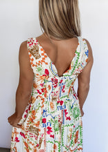 Load image into Gallery viewer, Sweetest Thing Multi Print Plunging Midi Dress