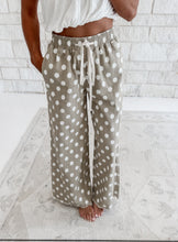 Load image into Gallery viewer, The Remix Polka Dot Raw Hem Wide Leg Pants