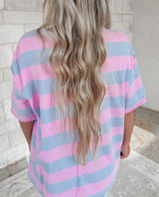 Load image into Gallery viewer, Sweet Stripe Bloom Tee