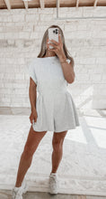 Load image into Gallery viewer, Be Right Back Scuba Open Back Romper - H. Grey