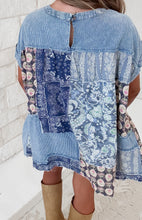 Load image into Gallery viewer, Desert Wanderer Star Patchwork Boho Tunic Top