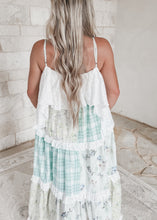 Load image into Gallery viewer, Golden Fields Patchwork Floral Dress