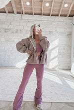 Load image into Gallery viewer, Venice Criss-Cross Sports Bra &amp; Crossover Yoga Pant Set - Rose Taupe