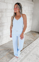 Load image into Gallery viewer, Camden Striped Halter Cami &amp; Fold Over Wide Leg Pant Set