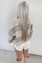 Load image into Gallery viewer, Never Let You Down Cropped Striped Sweater - Butter/H. Grey