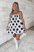 Load image into Gallery viewer, Main Character Strapless Polka Dot Bubble Mini Dress