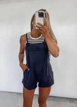 Load image into Gallery viewer, In No Rush Tie Strap Overall Romper