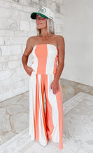 Load image into Gallery viewer, Havana Nights Tube Top &amp; Wide Leg Pants Set - Salmon/ Cream
