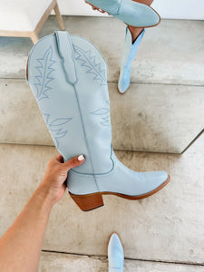 Adel Blue Western Boots