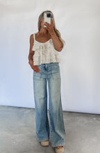 Load image into Gallery viewer, Coming Around Comfort Stretch Wide Leg Cuff Jeans