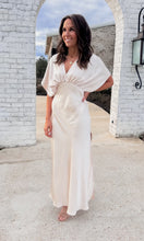 Load image into Gallery viewer, Classy Date Champagne Satin Maxi