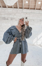 Load image into Gallery viewer, Better This Way Black Denim Romper