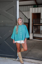 Load image into Gallery viewer, Miss Magnolia Elbow Length Sleeve Sweater Cardigan - Teal