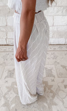 Load image into Gallery viewer, Caught In The Breeze Linen Striped Wide Leg Pants - Taupe