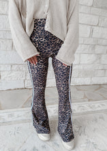 Load image into Gallery viewer, Catching Speed Leopard Print High Waist Flare Yoga Pants