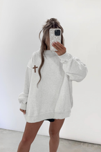 Load image into Gallery viewer, Cross/Jesus Saves Reversible Mockneck Sweatshirt
