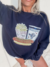 Load image into Gallery viewer, Baseball Snacks Navy Sweatshirt