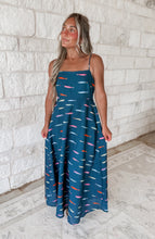 Load image into Gallery viewer, Catch of The Coast Fish Print Sleeveless Midi - Teal